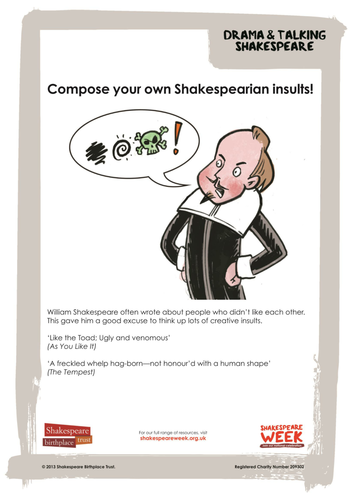 Compose your own Shakespearian insults
