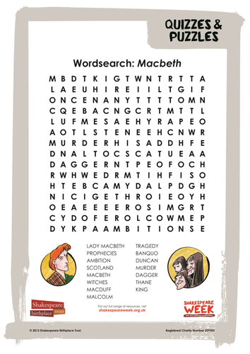 Wordsearch: Macbeth