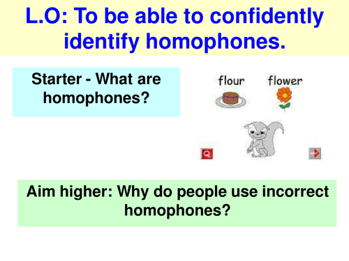 Homophones - Lesson 2