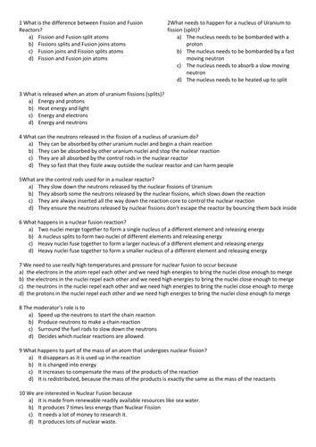 Fission /Fusion | Teaching Resources