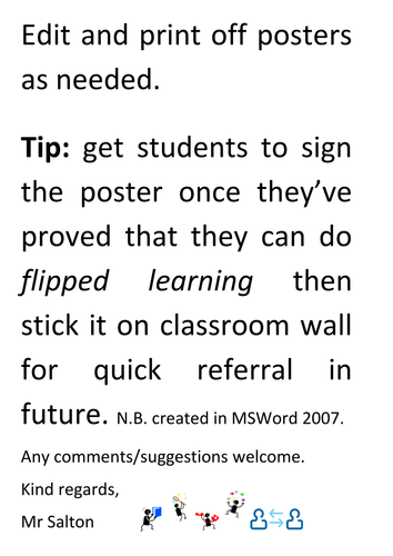 Flipped homework learning image