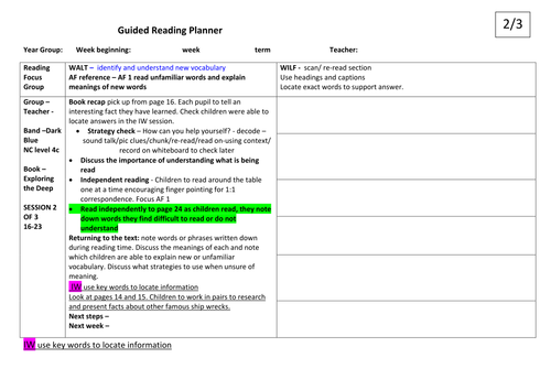 Project X guided reading EXPLORING THE DEEP 4c to
