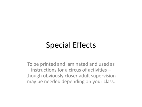 Cinema Science - Special Effects in films