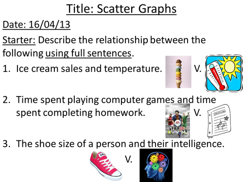 Scatter Graph Lesson | Teaching Resources