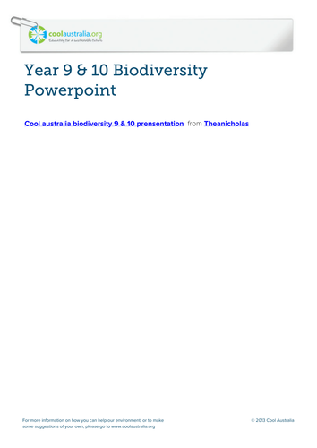 Biodiversity PowerPoint Presentation