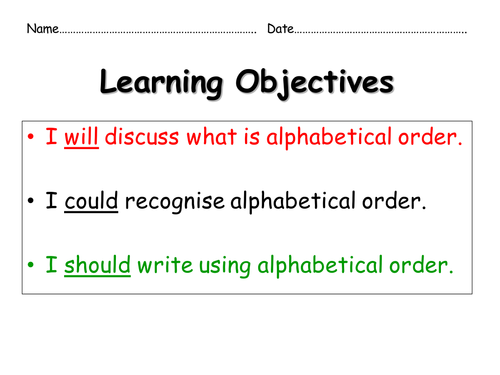 Alphabet Quiz - words & names