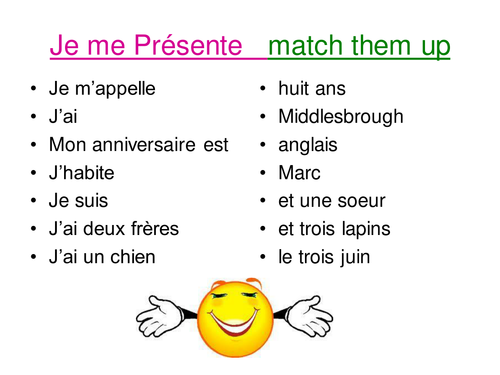 Ks2 French All About Me Teaching Resources