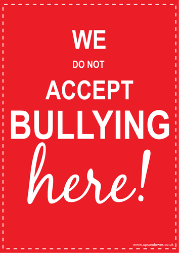 We do not accept bullying here