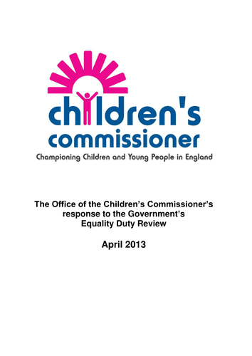 OCC Response to Government’s Equality Duty Review
