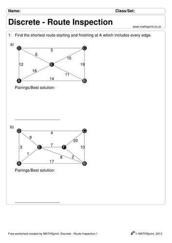 Route Inspection practice questions + solutions