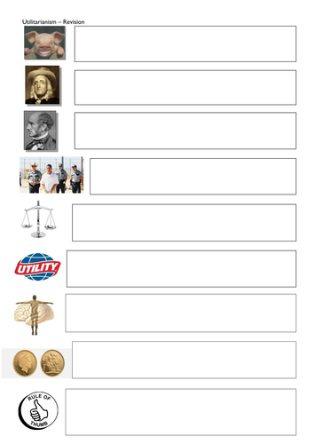 Utilitarianism - Picture Starter Activity
