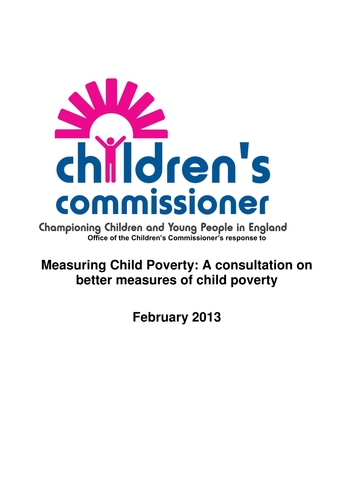 Measuring Child Poverty: A consultation