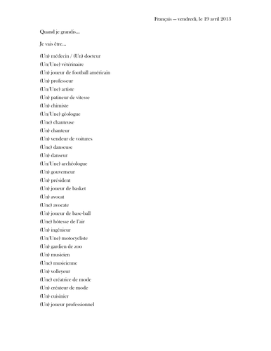 When I Grow Up - Intro to Future Proche