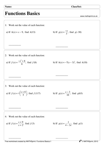 Functions practice questions + solutions