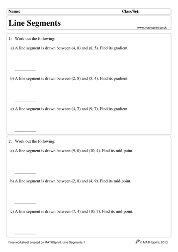 Line Segments practice questions + solutions