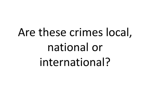 Scales of crime