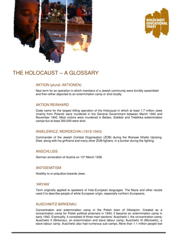Holocaust Glossary