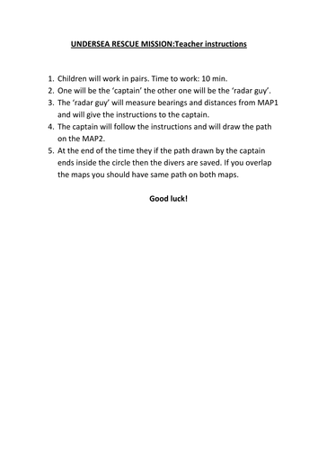 BEARINGS_Undersea rescue mission_Activity