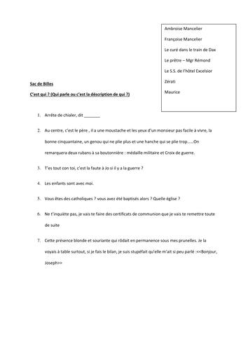 Un sac de billes tes picture