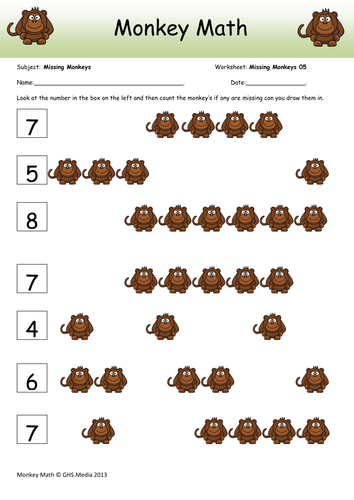 Monkey Maths - Missing Monkeys | Teaching Resources