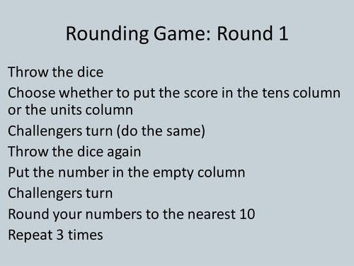 Rounding Game