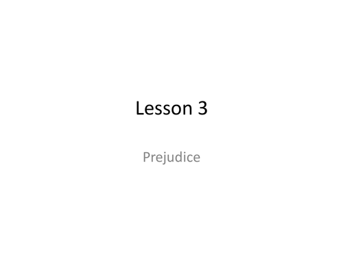 Prejudice lesson