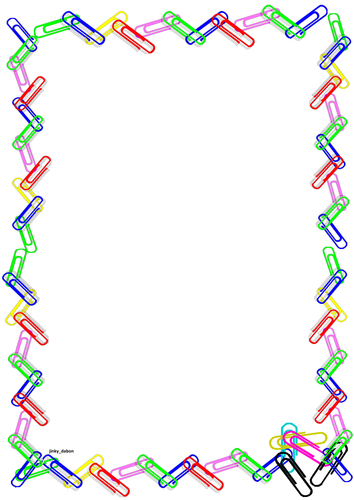 Paperclips Themed Lined paper and Pageborders