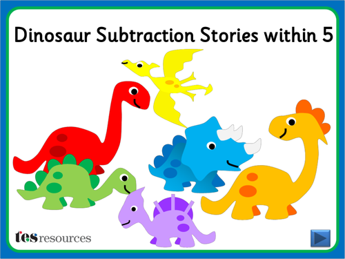 Dinosaur Subtraction Stories within 5