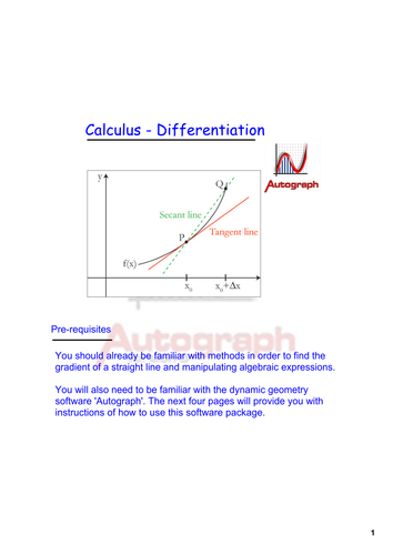 Intro to differentiation using autograph