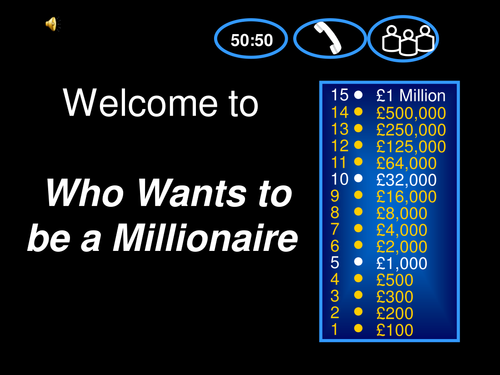 Functional Skills Who Wants to be a Millionaire