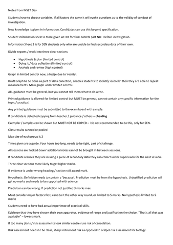 OCR A154 Additional Science Controlled Assessment