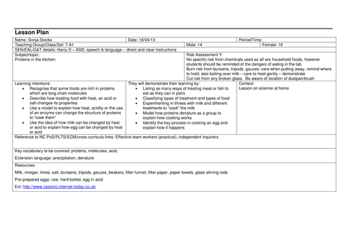 Cheese and meat proteins lesson