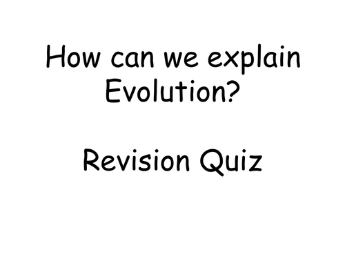 Evolution Quiz