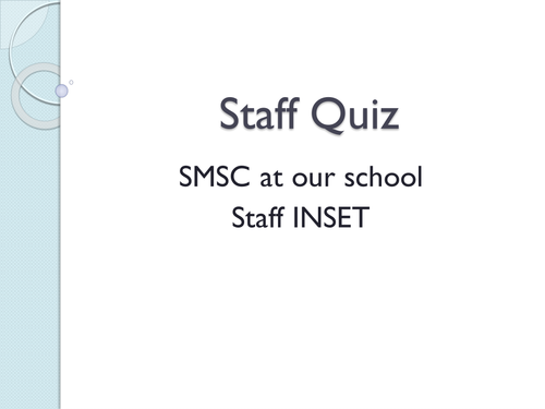 SMSC Staff Inset