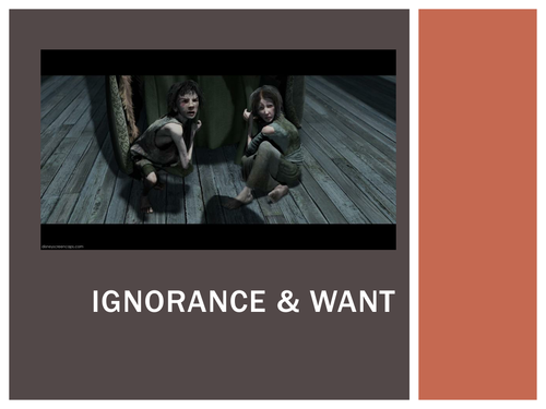 A Christmas Carol Ignorance & Want  Teaching Resources