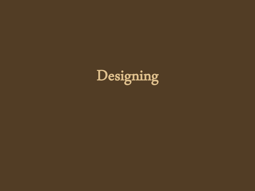 Designing - plenary