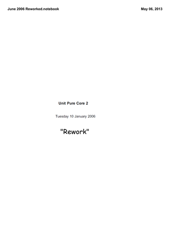 AQA PC2 June 2006 Reworked (extend students)