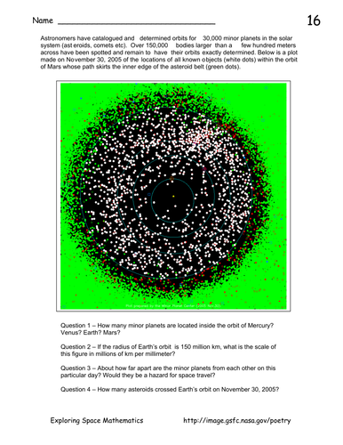 Problem 16, Asteroids Between Mars and the Sun