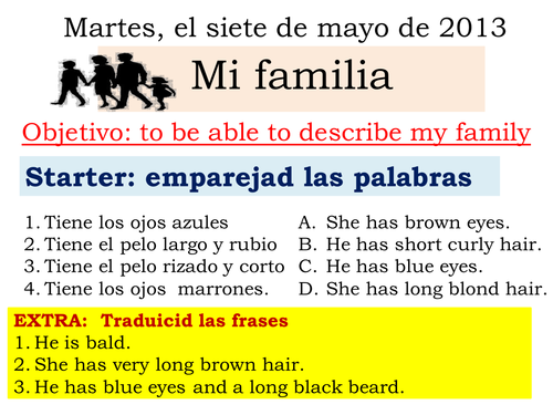 KS3 Spanish - How is your family?