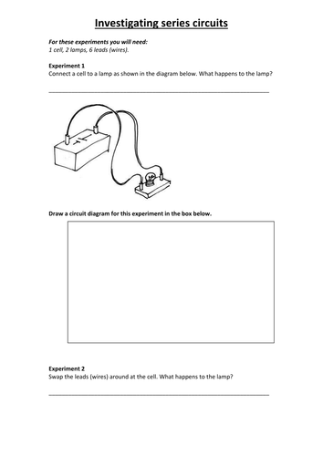 Series and parallel circuits | Teaching Resources