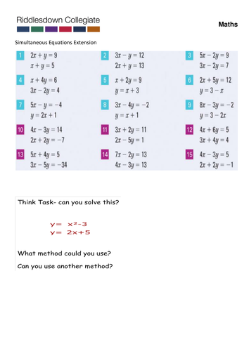 Simultaneous Equations