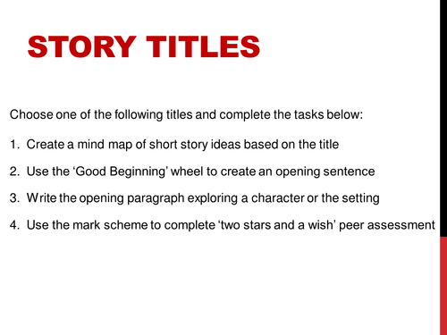 Creative writing how to write a story