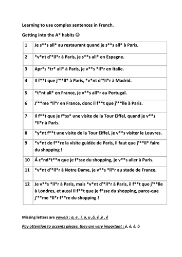 Learning complexity in French