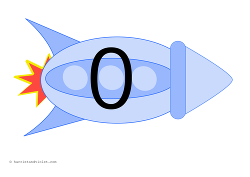 Display Rocket Number Line 0-20