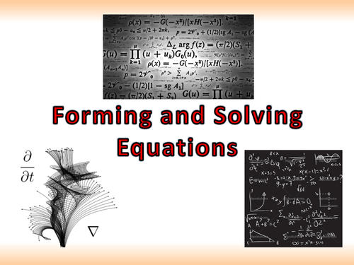 Forming and Solving Equations