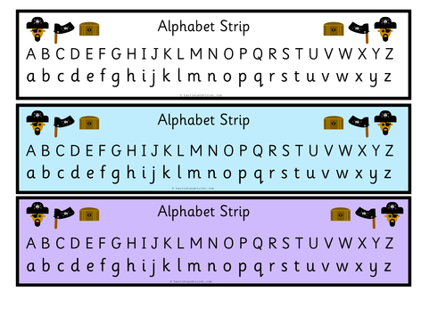 Pirate Alphabet Strip Upper & Lower Case
