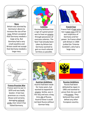 Long Term Causes Of World War One Teaching Resources