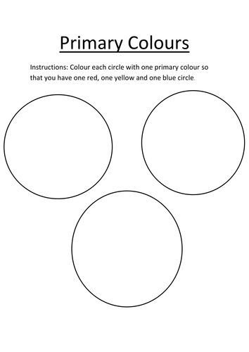 Primary colours blank template