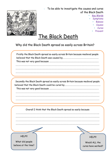 Printables Black Death Worksheets the black death lesson by gazza1979 teaching resources tes