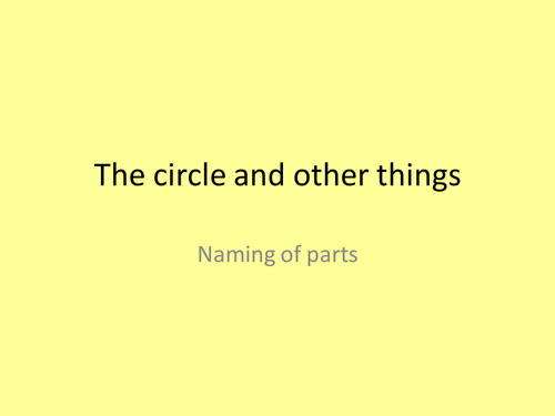 The circle - names and parts of a circle